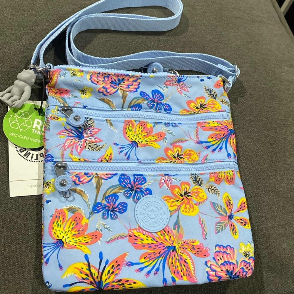 🆕Kipling Keiko Crossbody, Live Light, Floral “Wild Flowers”